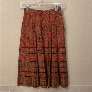 Vintage Evan-Picone Paisley Patterned Midi Skirt